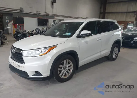 2016 Toyota Highlander Le V6 z USA, uszkodzony, nr VIN 5TDBKRFH7GS344324